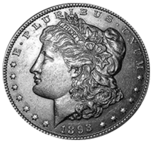 1893 s morgan silver dollar